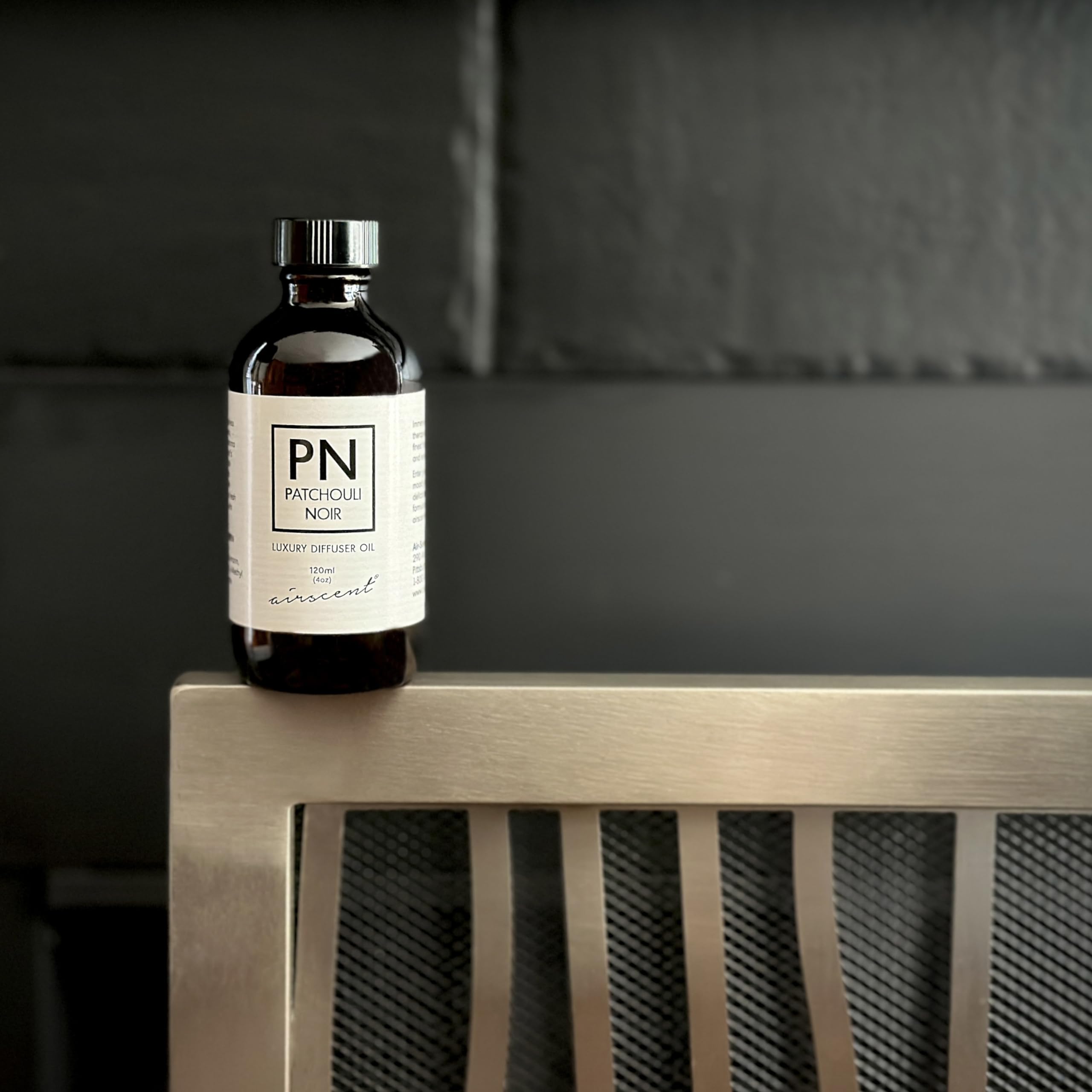 Patchouli Noir Diﬀuser Oil - Air-Scent Aroma and Essential Oil Blend - 120 Milliliter (4 ﬂ oz) Bottle Air-Scent