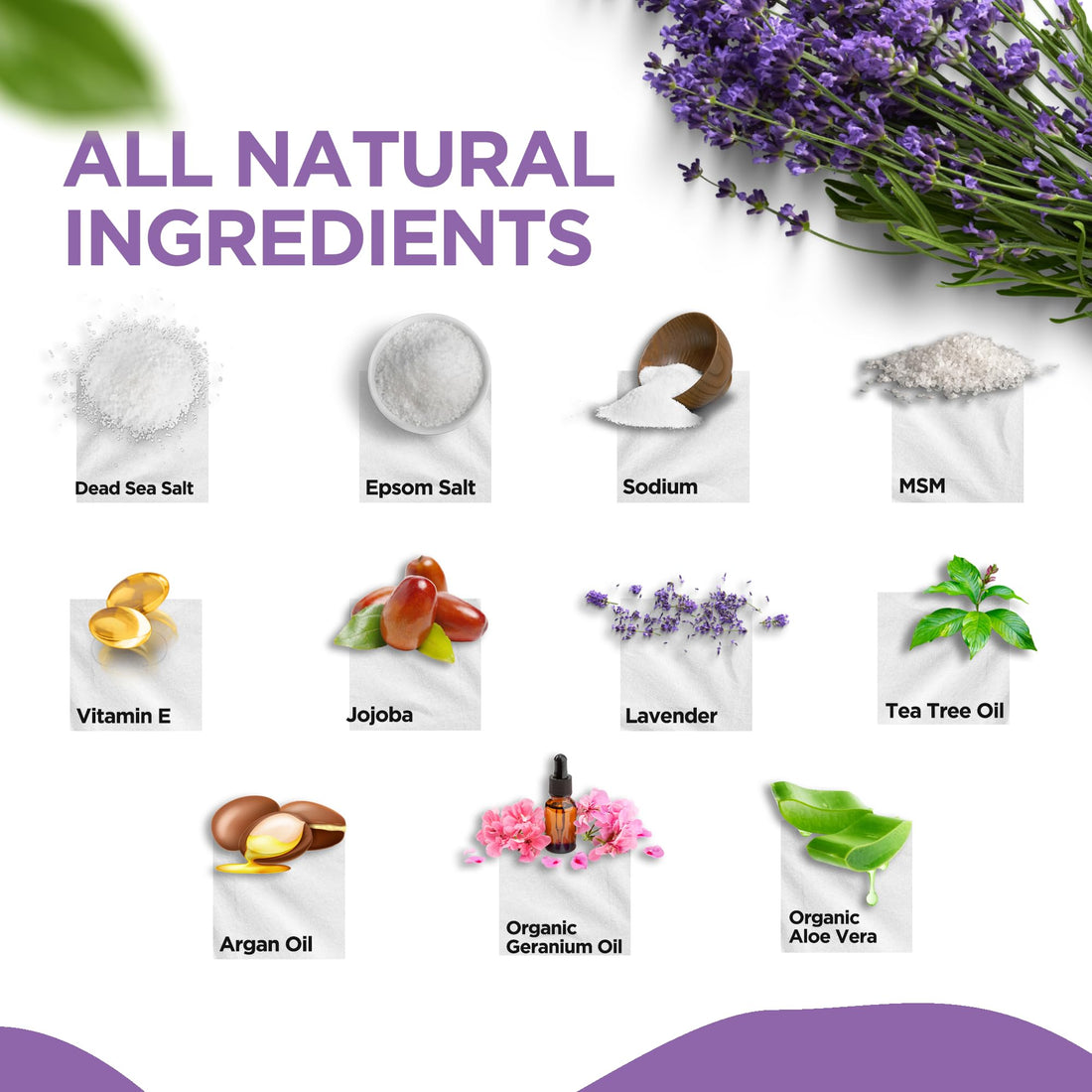 Calming Lavender Foot Soak with Epsom Salt, Made in USA, Foot Soak Soothes Sore Tired 