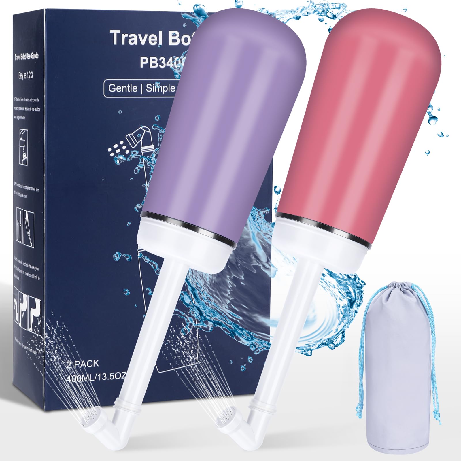 Peri Bottle for Postpartum Care, 13.5 OZ Perineal Bottle for Recovery and Cleansing After Birth