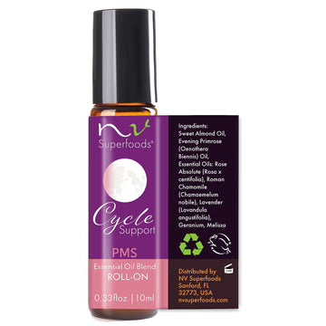 NV Superfoods Cycle Support - Essential Oil Roll-On - 10 ml – 100% Pure Therapeutic Grade