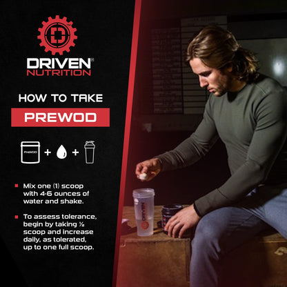 Driven PREWOD Energy Matrix, 50 Servings - Pre-Workout Supplement with Caffeine & Beta-Alanine - Energy, Focus, Strength, & Endurance for High-Intensity Training & Weight Lifting - Cherry Lime