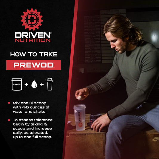 Driven PREWOD Energy Matrix, 50 Servings - Pre-Workout Supplement with Caffeine & Beta-Alanine - Energy, Focus, Strength, & Endurance for High-Intensity Training & Weight Lifting - Cherry Lime