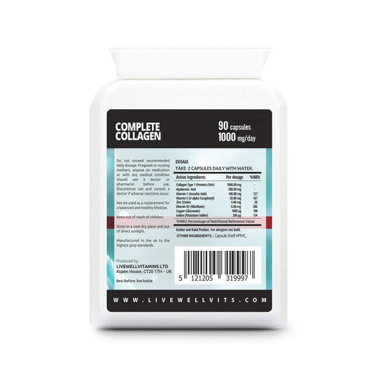 Collagen Supplements for Women or Men - Complete Type 1 Marine Collagen Complex