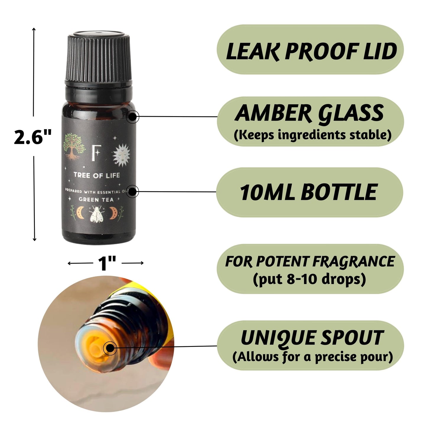 Folkulture Essential Oil Set for Diffuser, Set of 6, Aromatherapy Diffuser Oil Scents for Home