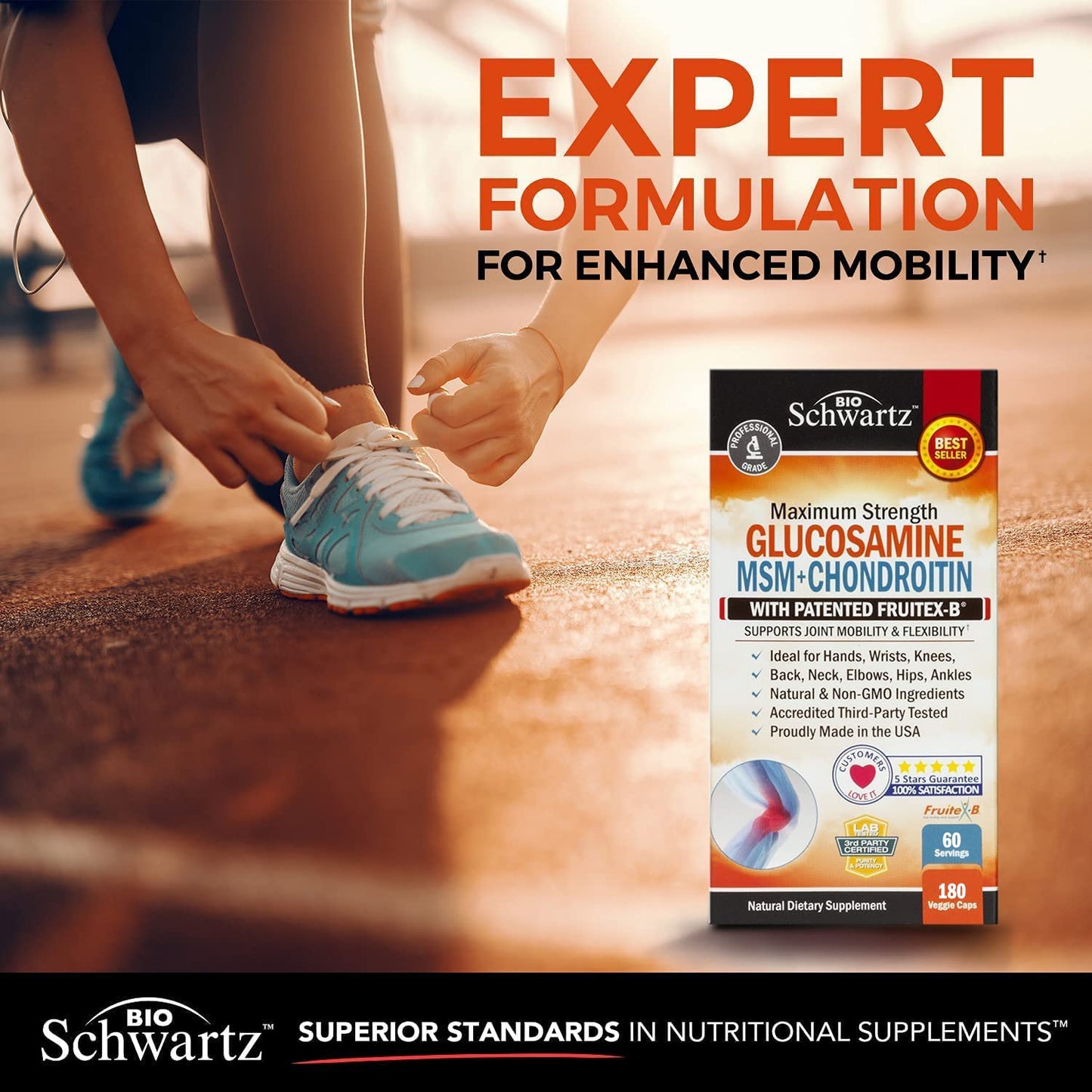 Glucosamine Chondroitin MSM 2110mg - Joint Support Supplement with Turmeric