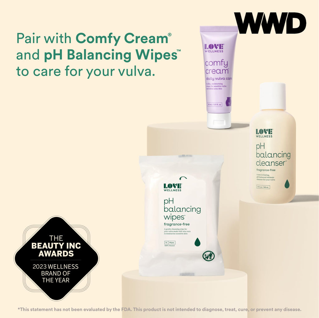 Love Wellness Feminine Wash for Women, pH Balancing Cleanser | Fragrance-Free | Vaginal Soap