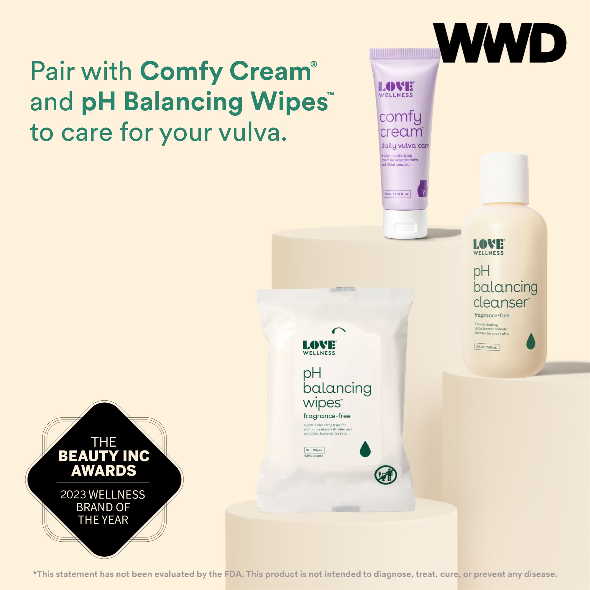 Love Wellness Feminine Wash for Women, pH Balancing Cleanser | Fragrance-Free | Vaginal Soap