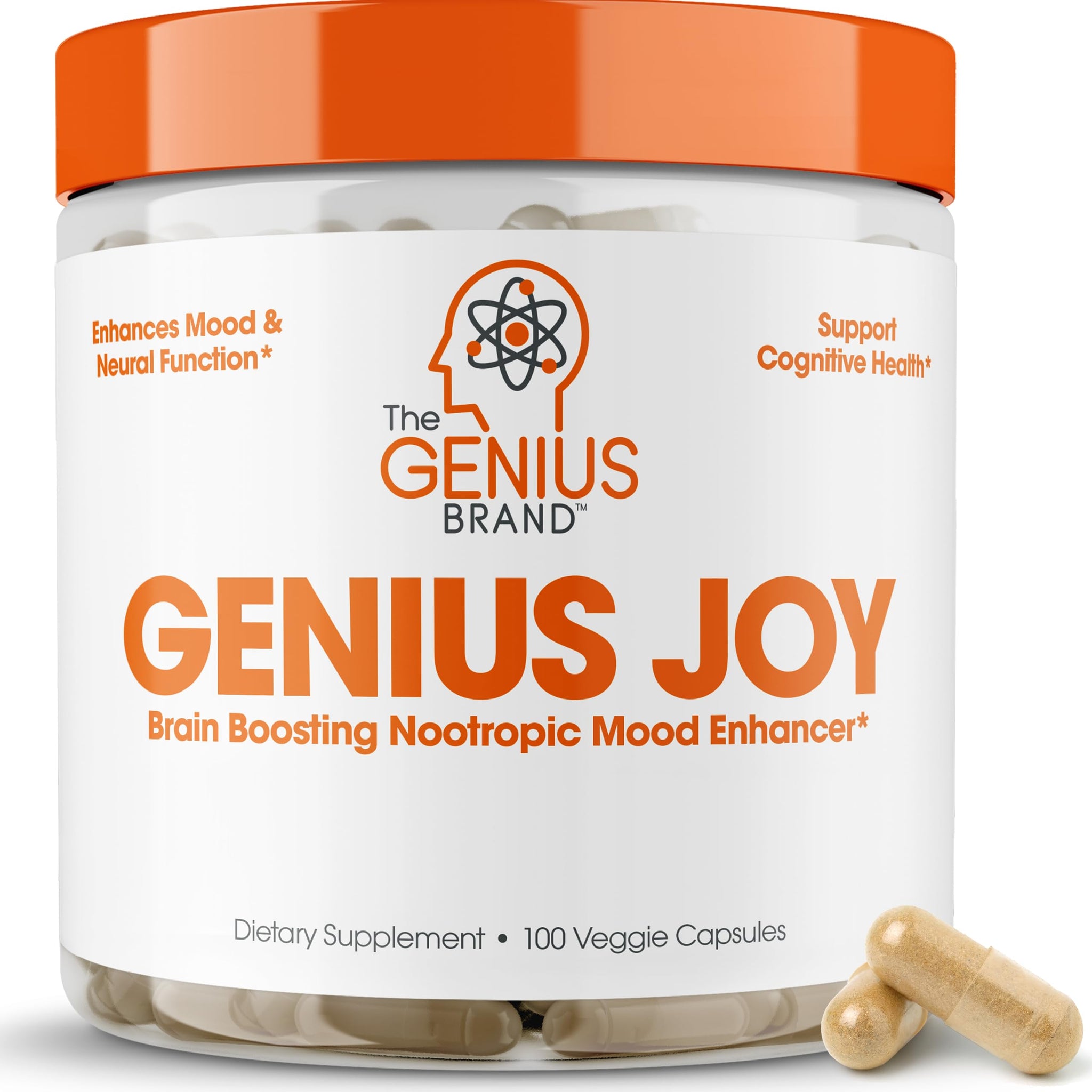 Genius Joy, Nootropic Mood Enhancer Supplement - Support Cognitive Health