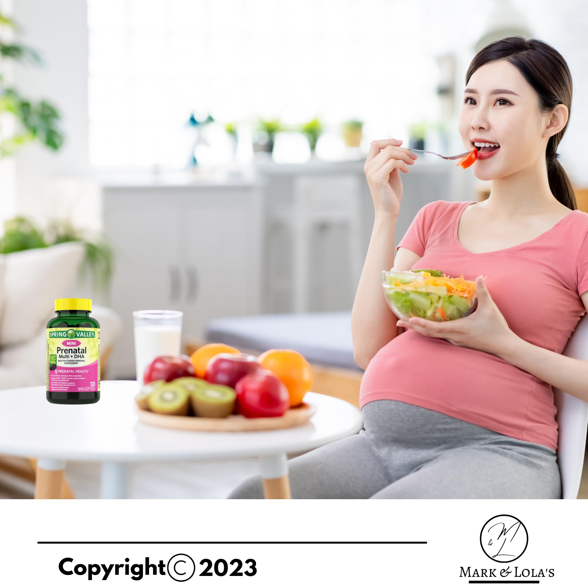 Mark & Lola's Spring Valley Mini prenatal Vitamin Multi + DHA; Mini Softgels Vitamins