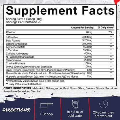 Gaspari Nutrition SuperPump Aggression Pre-Workout: Energy, Focus, Endurance and Recovery