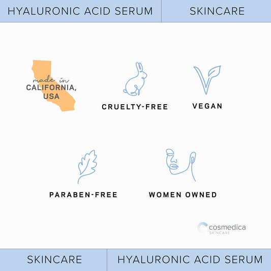Hyaluronic Acid Serum for Skin 100% Pure Anti Aging Serum Intense Hydration