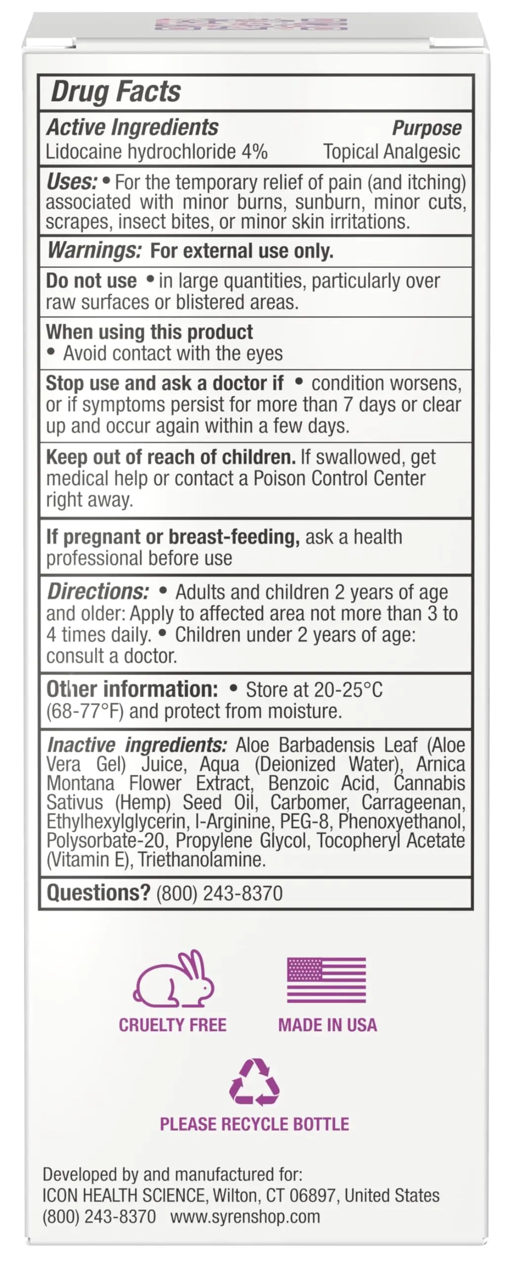 Syren Intimate Relief - Intimate Pain Relieving Gel - Relieves Vulva Pain, Throbbing, Spasms SYREN