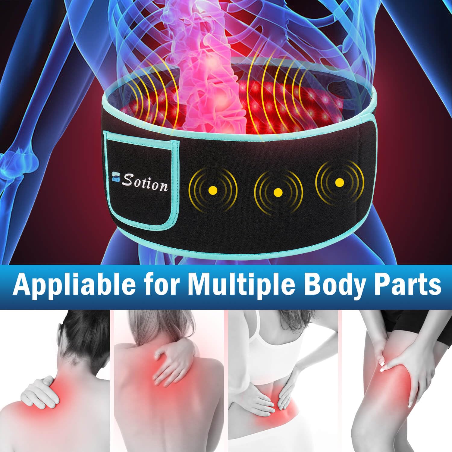 Sotion Red Light Therapy Belt with Massage-Red Light Therapy for Body&Near Infrared Light Therapy comrelax