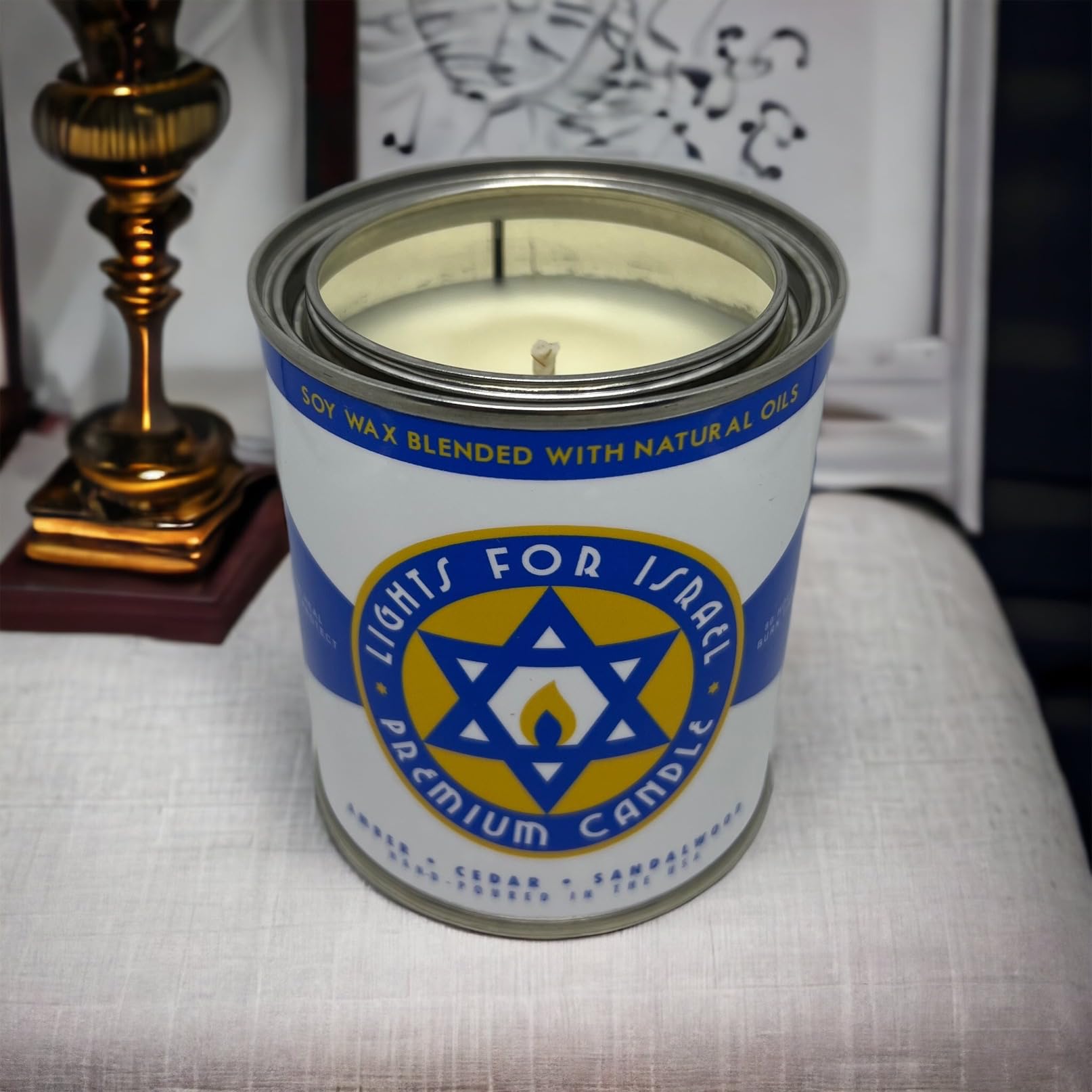 Long-Burning, One-Pint Premium Candles for Men | Vintage Inspired Oil Can Design | Soy Wax FURY BROS.