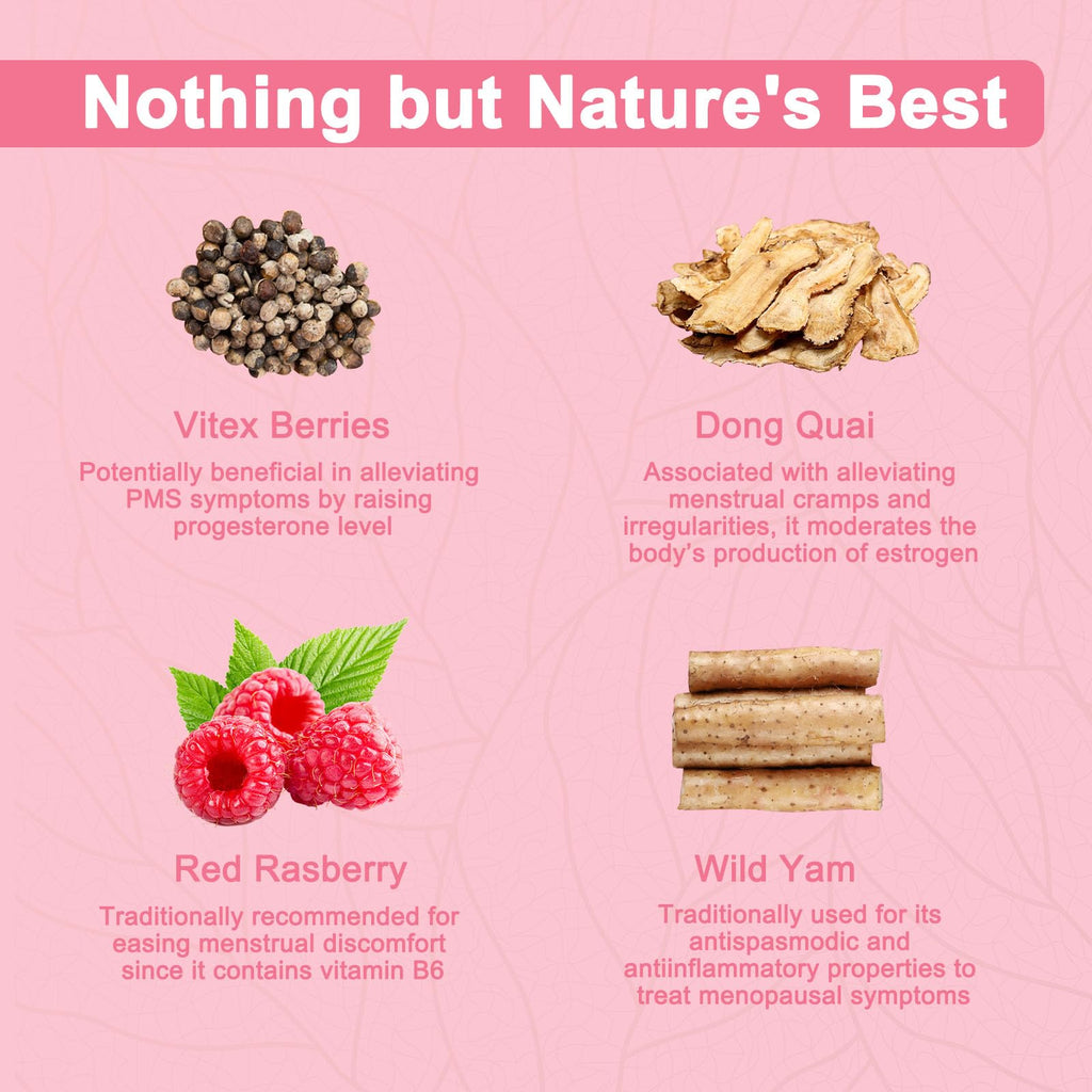 MenstrEaze PMS Relief & Hormone Balance for Women, with Black Cohosh, Vitex, Wild Yam