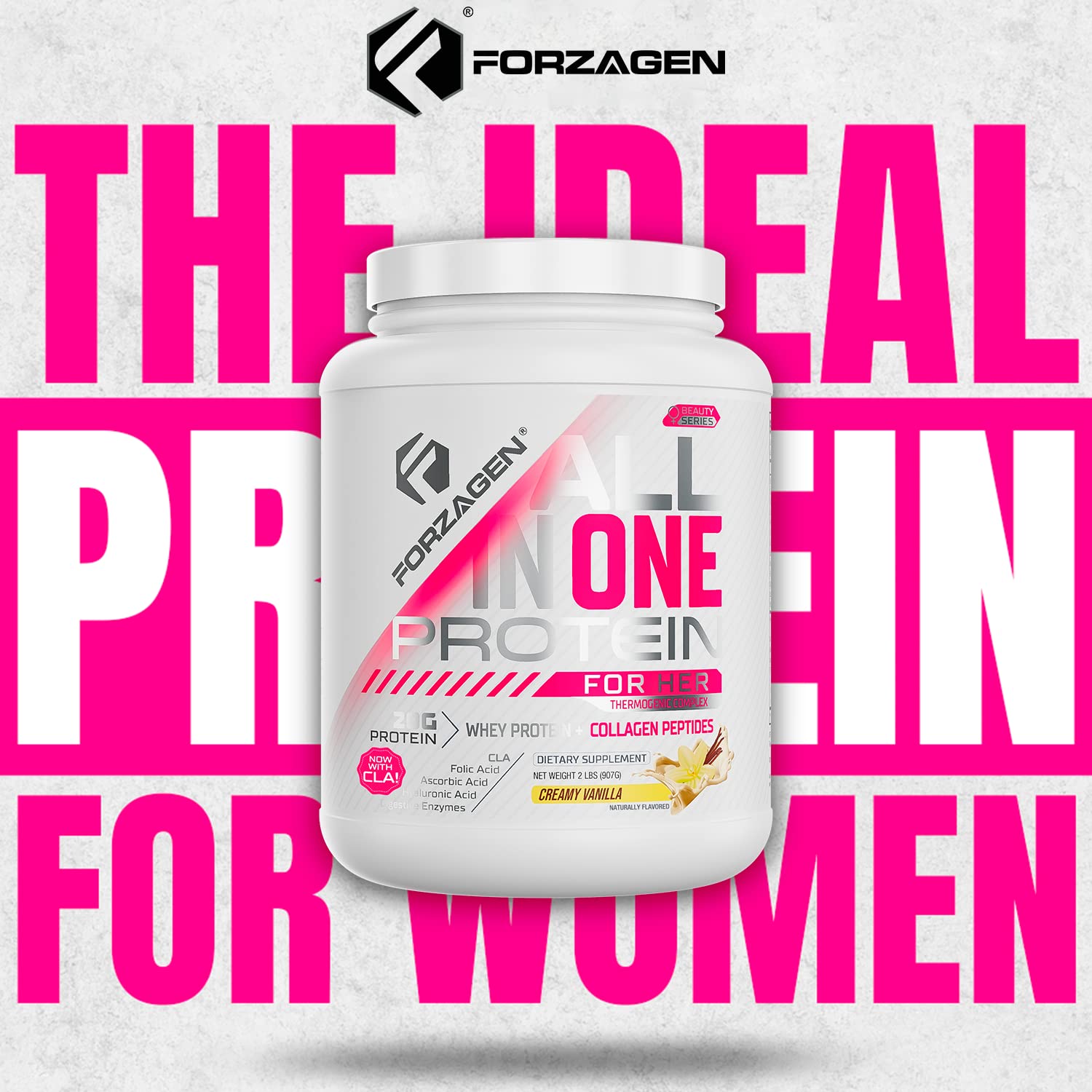 Forzagen All in One Protein for Her, Protein Powder for Women with Collagen Peptides Forzagen