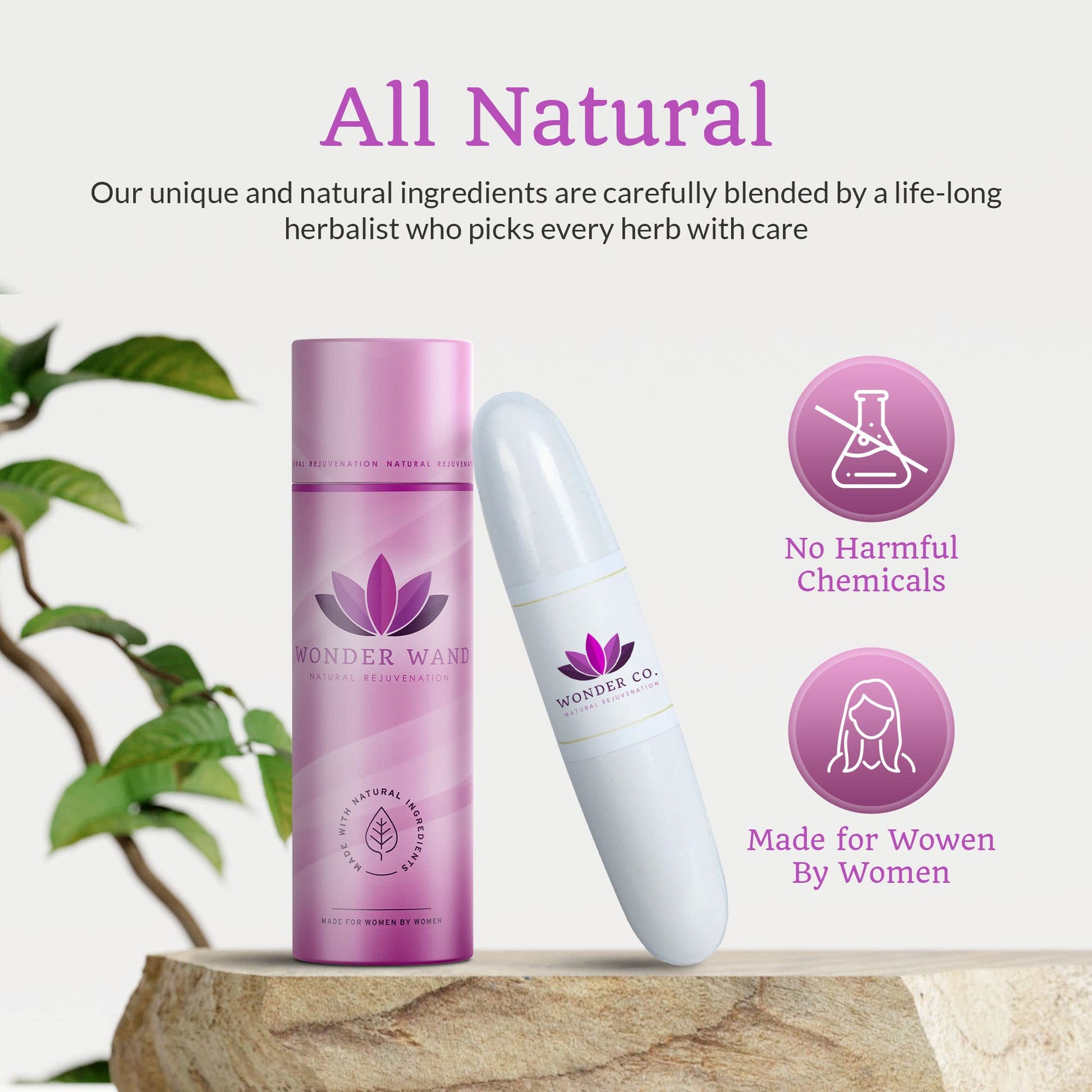 Wonder Co. - Wonder Wand, Upgraded Feminine Care Support, Fast-Acting Wand Essential WONDER CO.