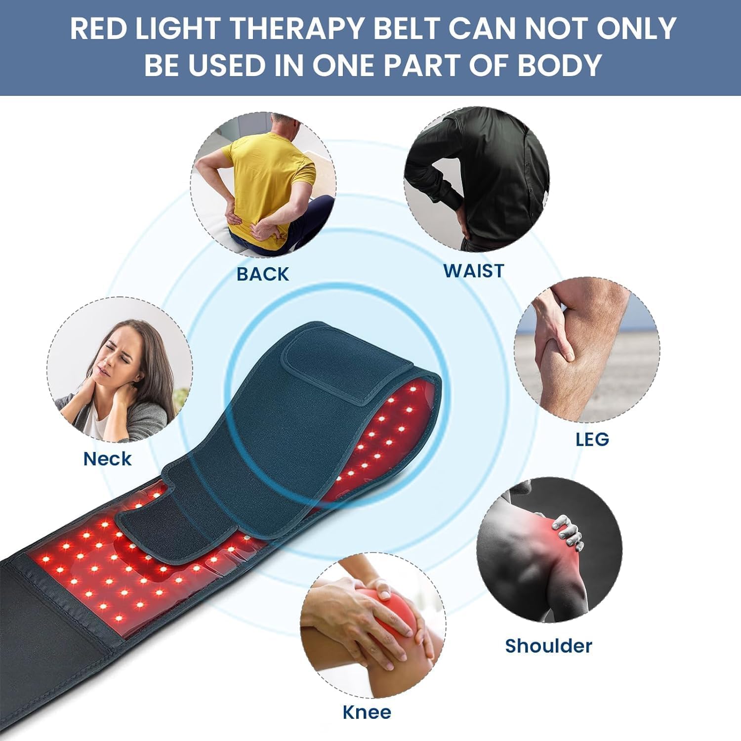 Red Light Therapy Belt - Near Infrared Light Therapy & Red Light Therapy for Body,660nm&850nm Adrxmexna