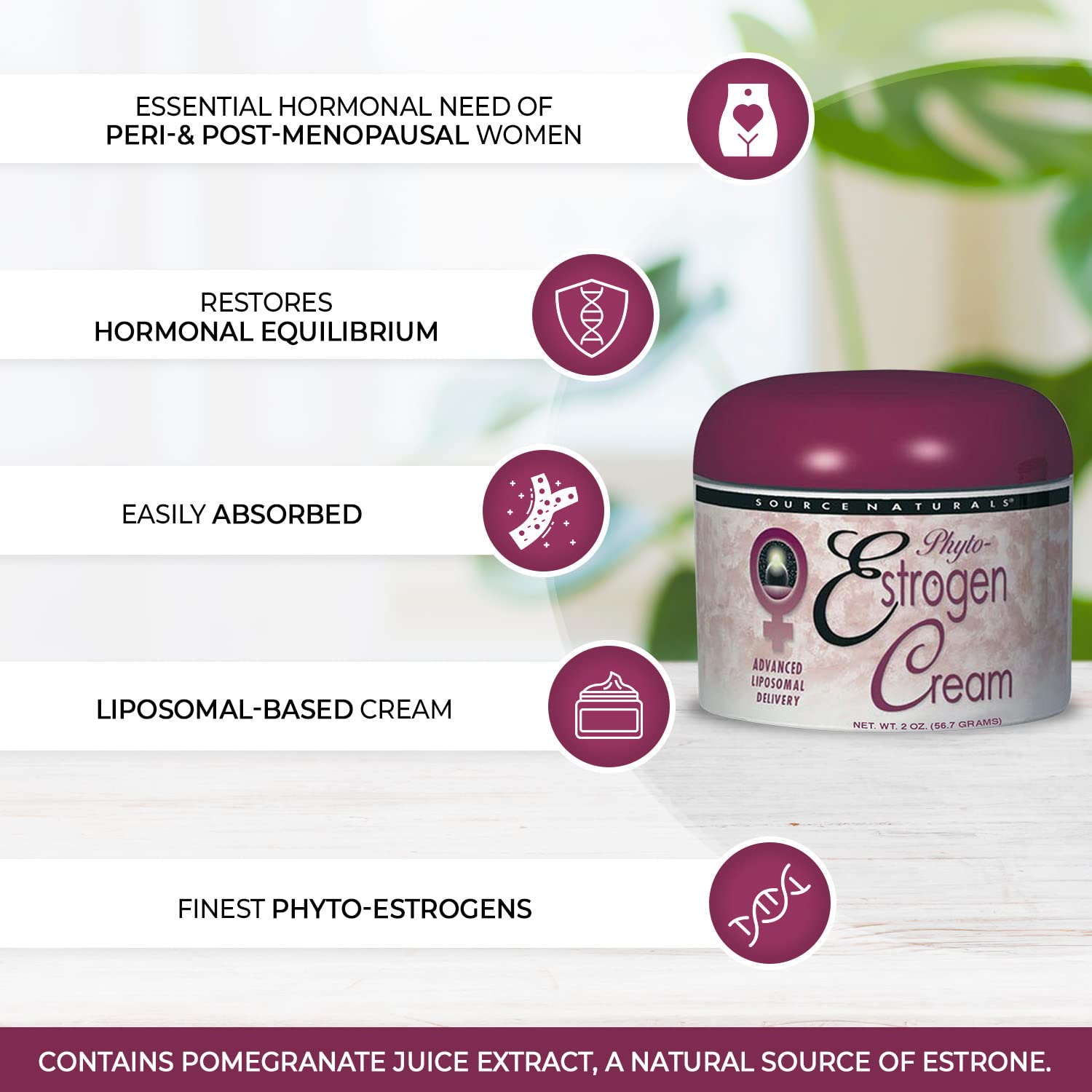 Supersmart - Phyto-Estrogen Cream - with Pomegranate Juice Extract Natural Source of Oestrone Supersmart