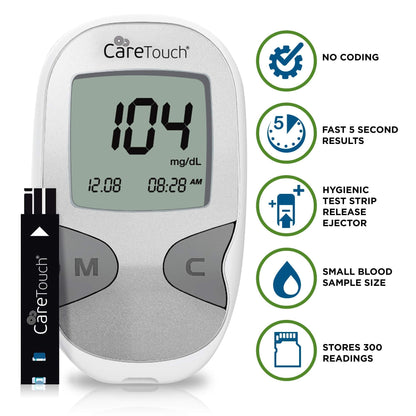 Care Touch Blood Glucose Meter Kit - Diabetes Testing Kit with Glucometer