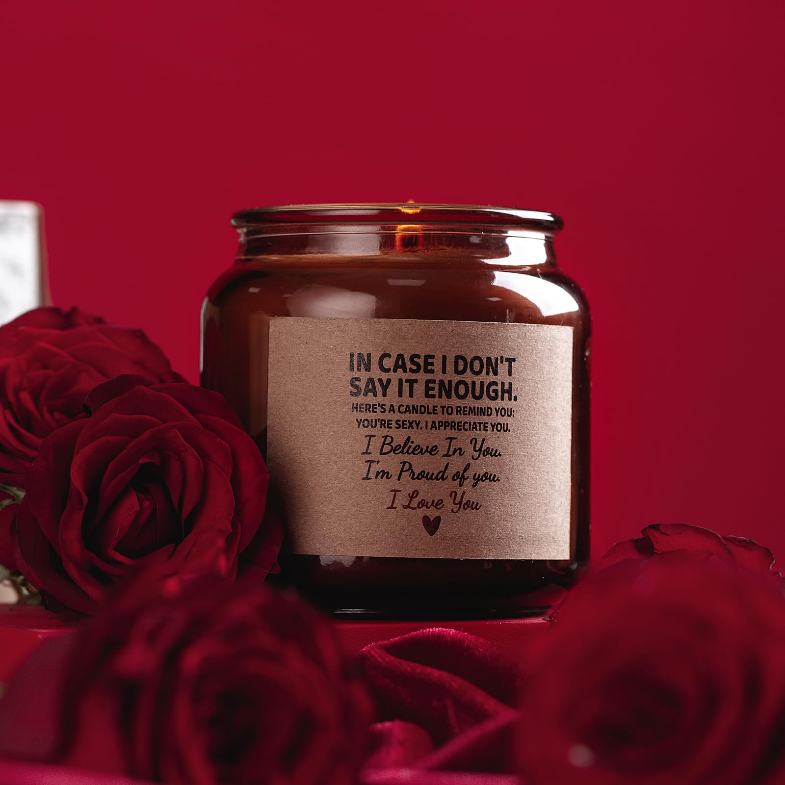 Candle Amber Moss Scented, Valentines Day Gifts for Her Girlfriend Wife, Romantic Anniversary YINUO LIGHT