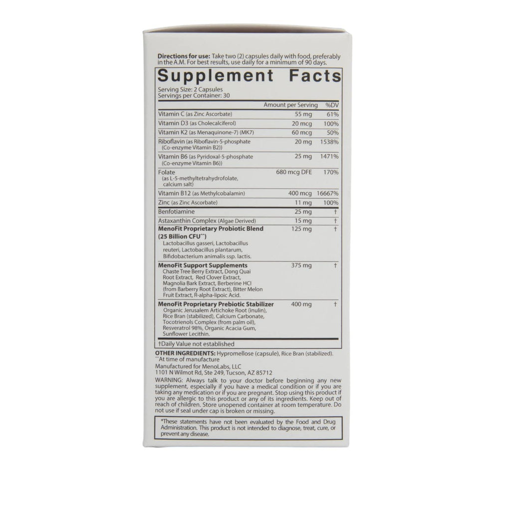 MENOLABS MenoFit - Menopause Supplements for Women - Menopause + Perimenopause Relief