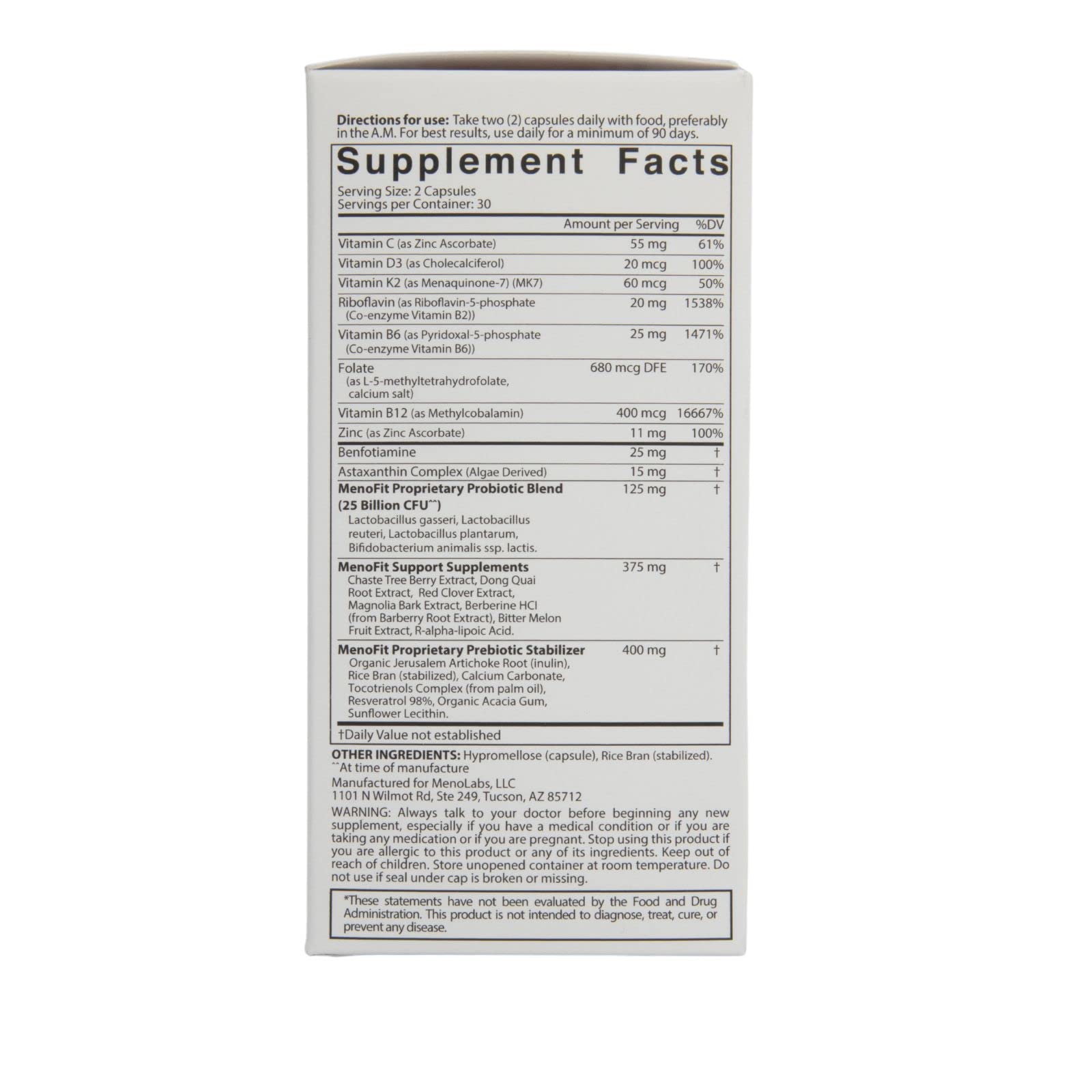 MENOLABS MenoFit - Menopause Supplements for Women - Menopause + Perimenopause Relief