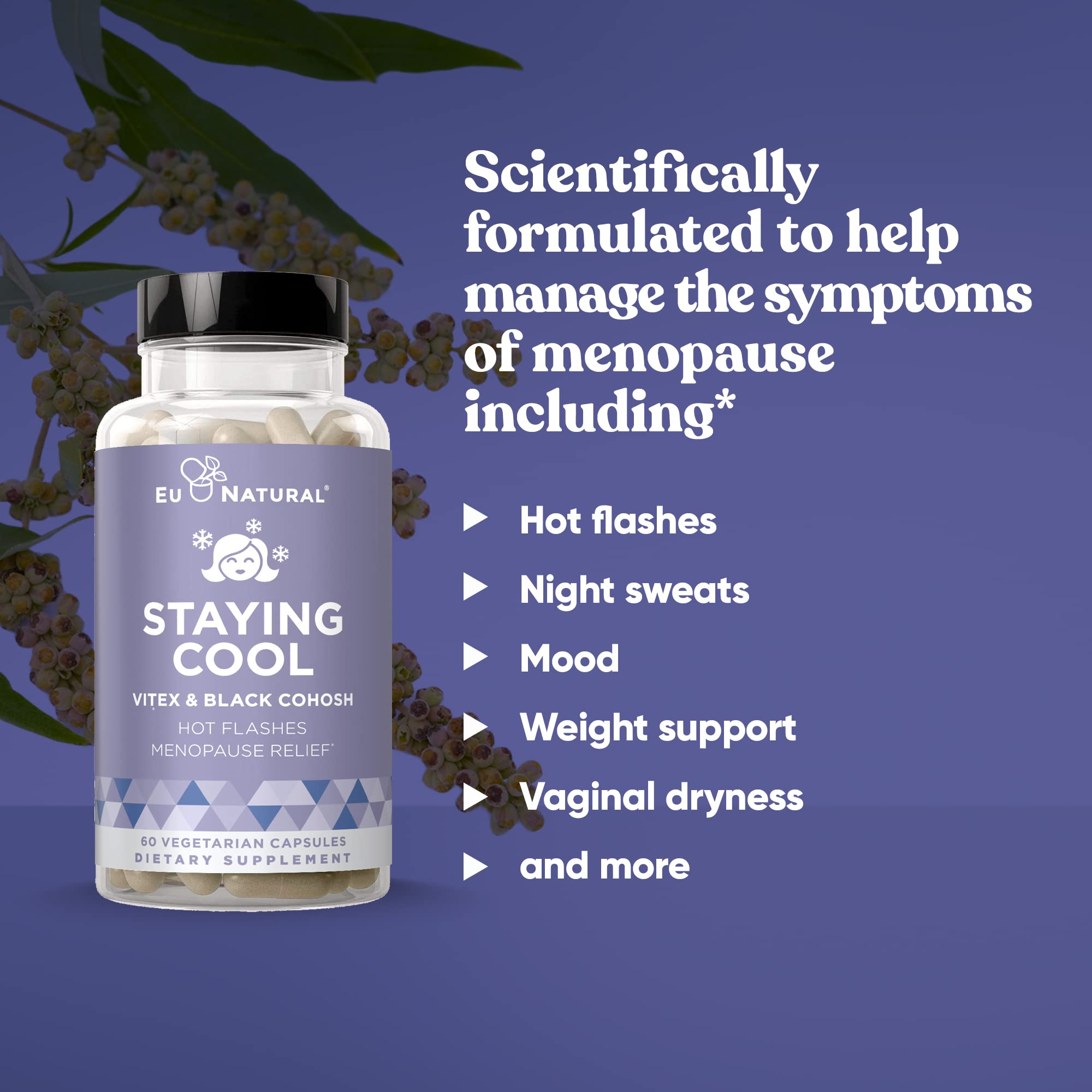 Staying Cool Menopause Supplements for Women – Hormonal Hot Flashes, Weight Support Eu Natural