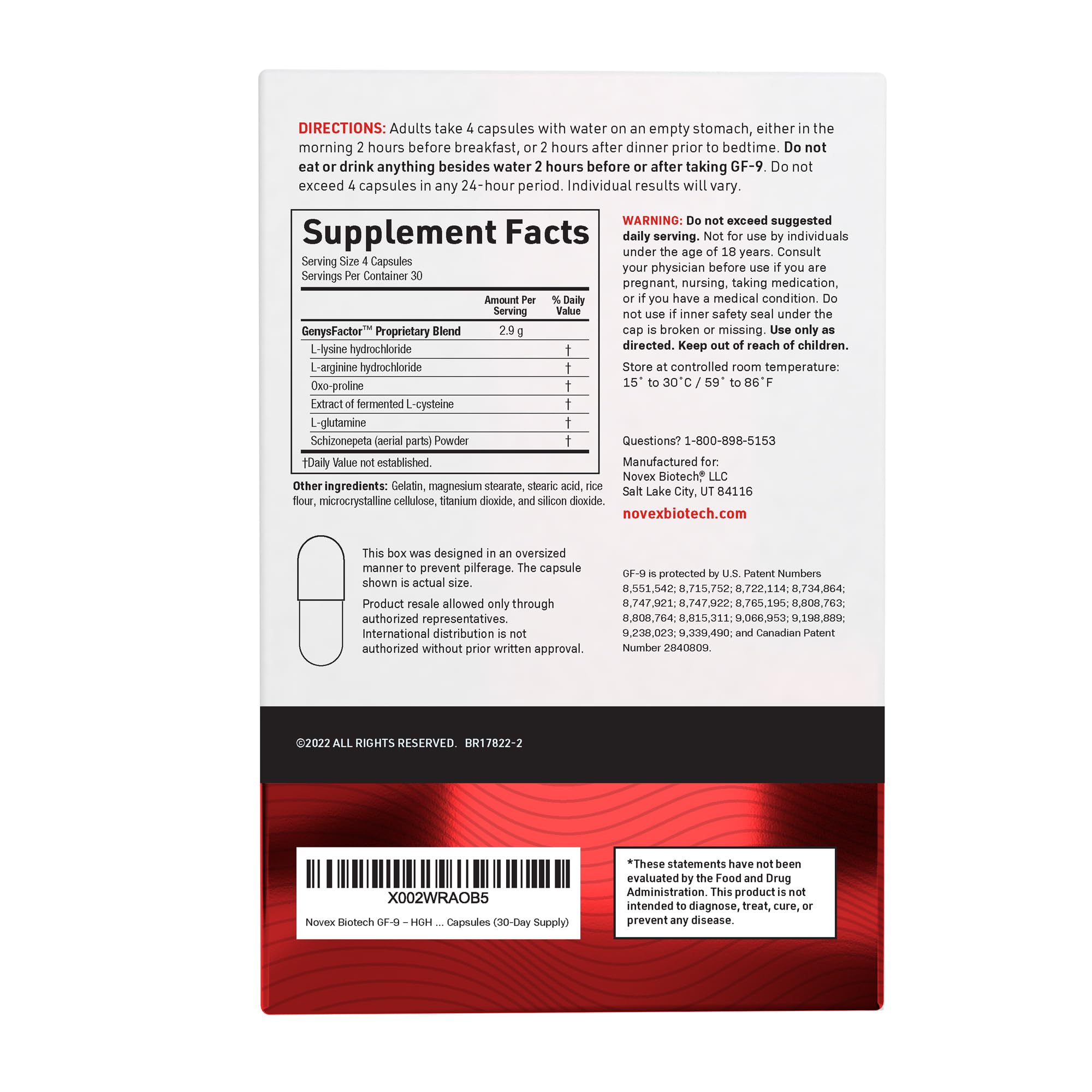 Novex Biotech GF-9 – HGH Boosting Supplement for Men - Workout Supple