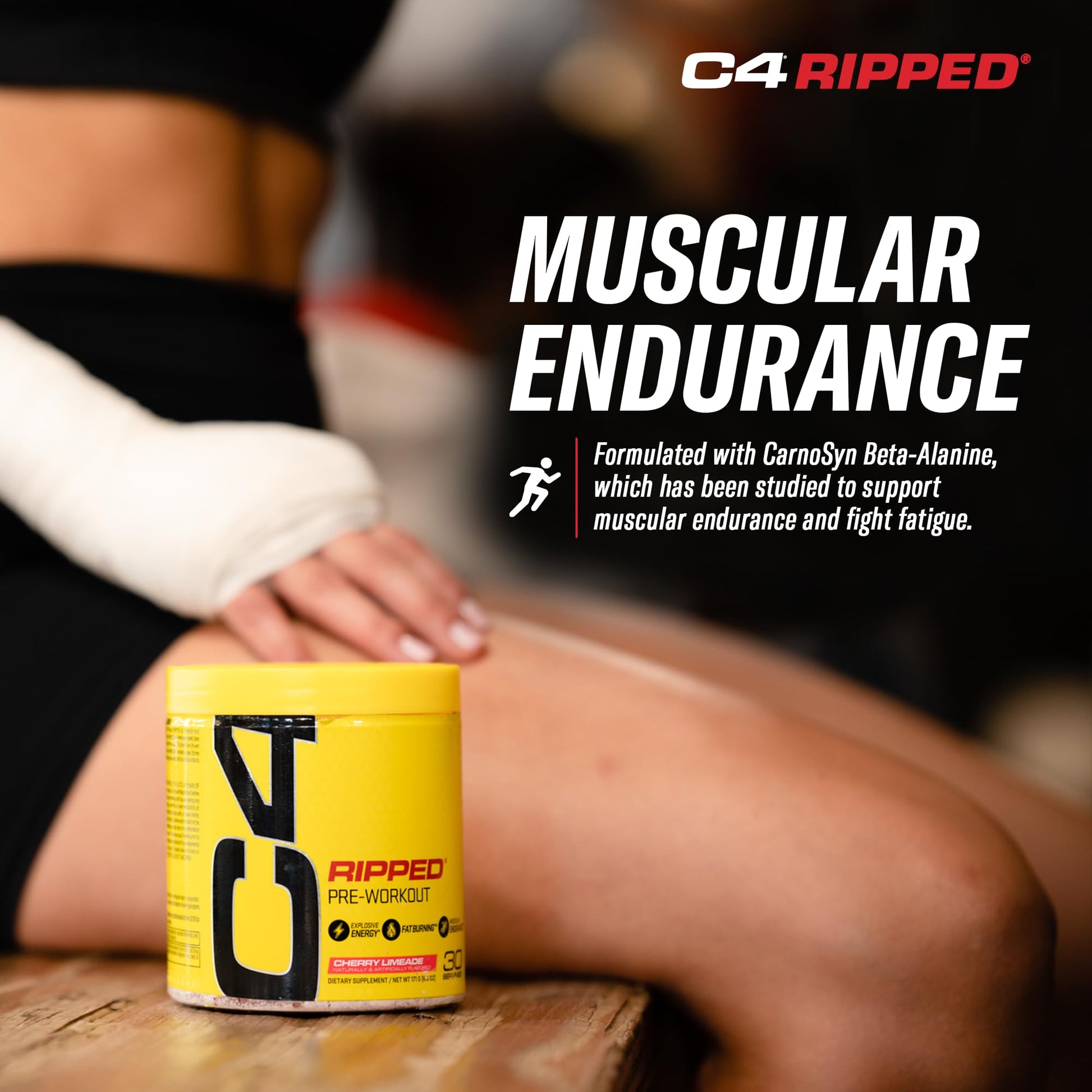 Cellucor C4 Ripped Pre Workout Powder Raspberry Lemonade | Creatine Free + Sugar Free Cellucor