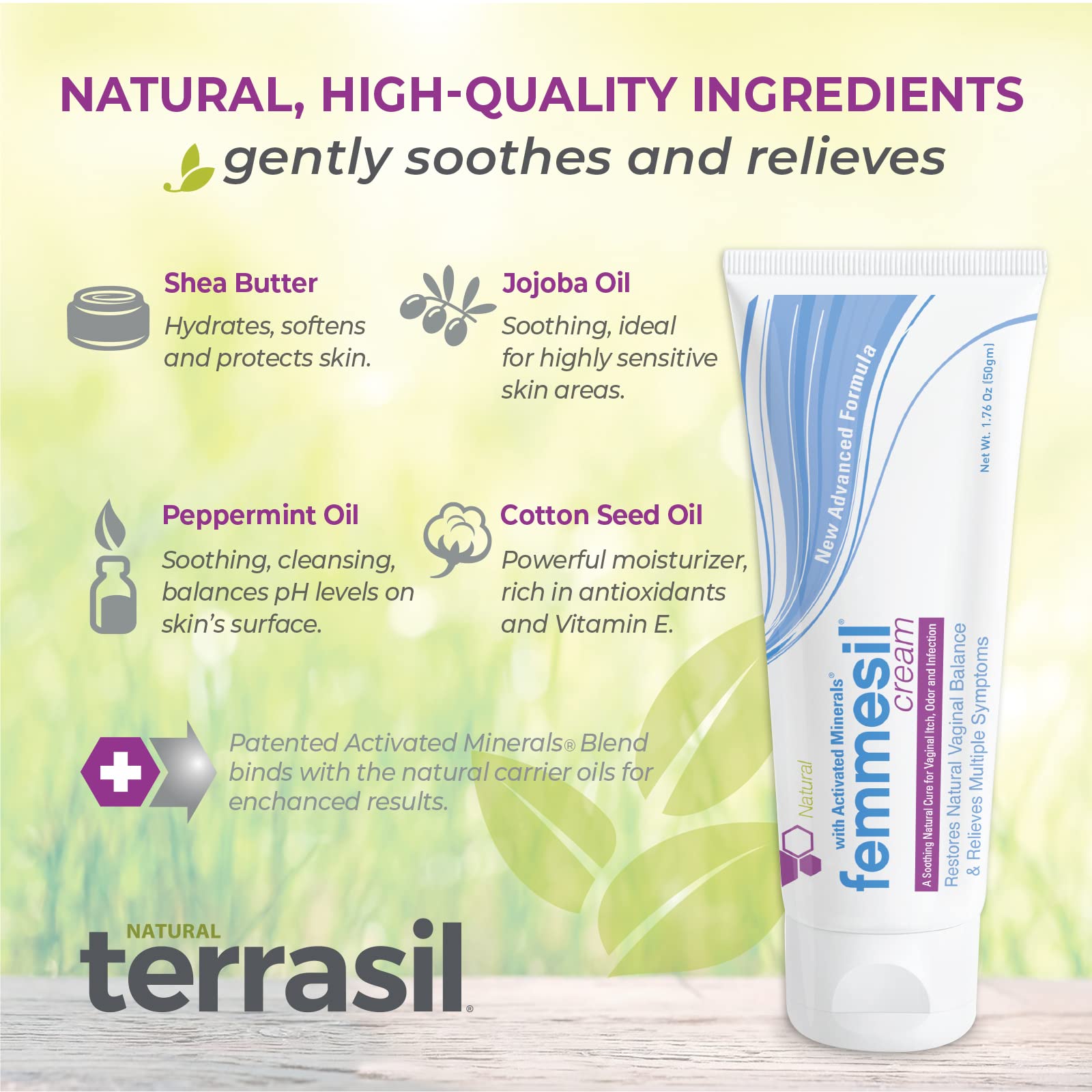 Femmesil Feminine Care Vaginal Health Antifungal Cream for Relief from Yeast Infection, Vaginal Itch & Irritation Aidance