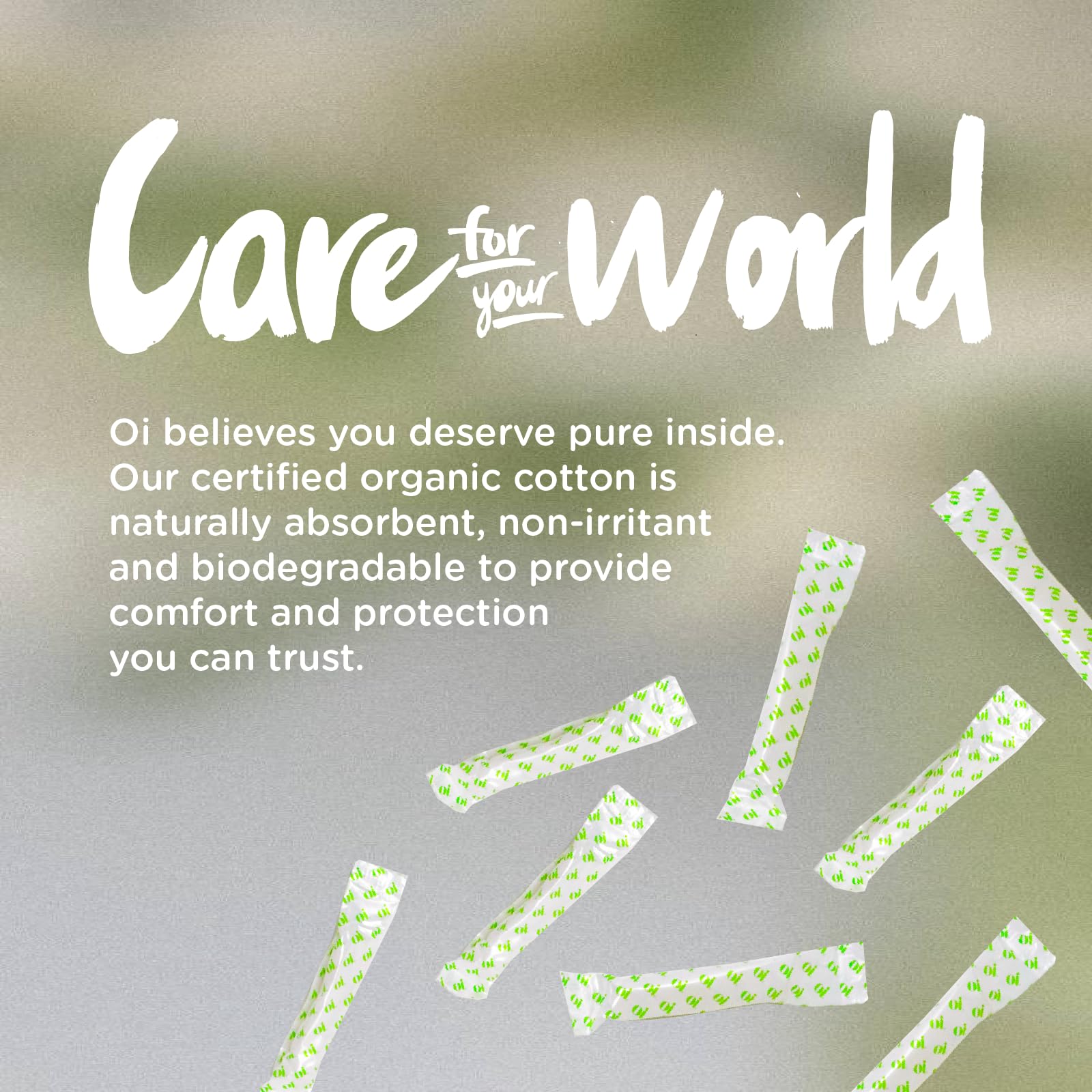 Oi | Organic Initiative - Tampons | Regular/Super Absorbency | Organic Cotton, Unscented oi