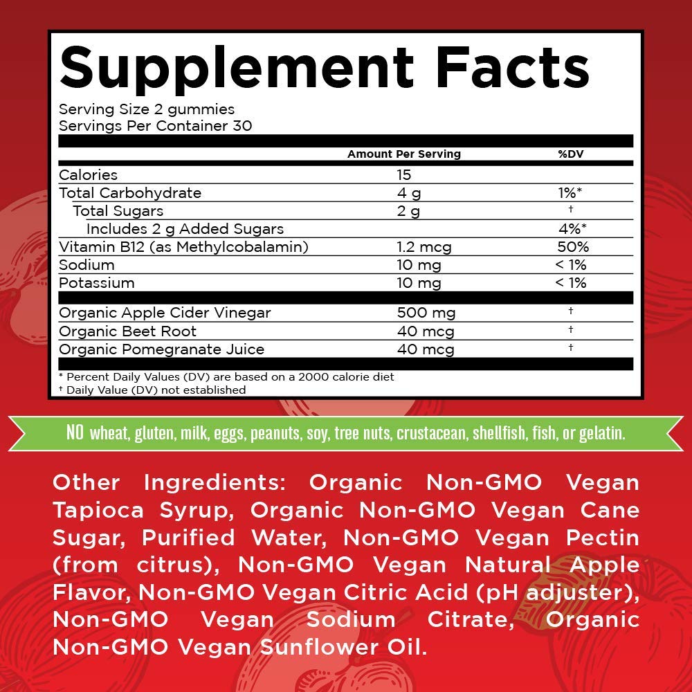 MaryRuth's Apple Cider Vinegar Gummies | ACV Gummies for Immune Support | Vegan MaryRuth Organics