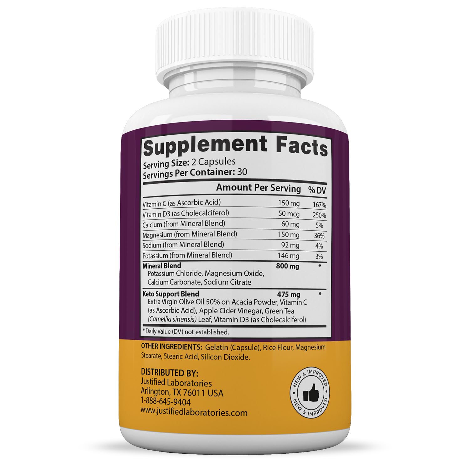 (2 Pack) Keto Advantage Keto Burn Pills 1275MG New & Improved Formula Contains Apple
