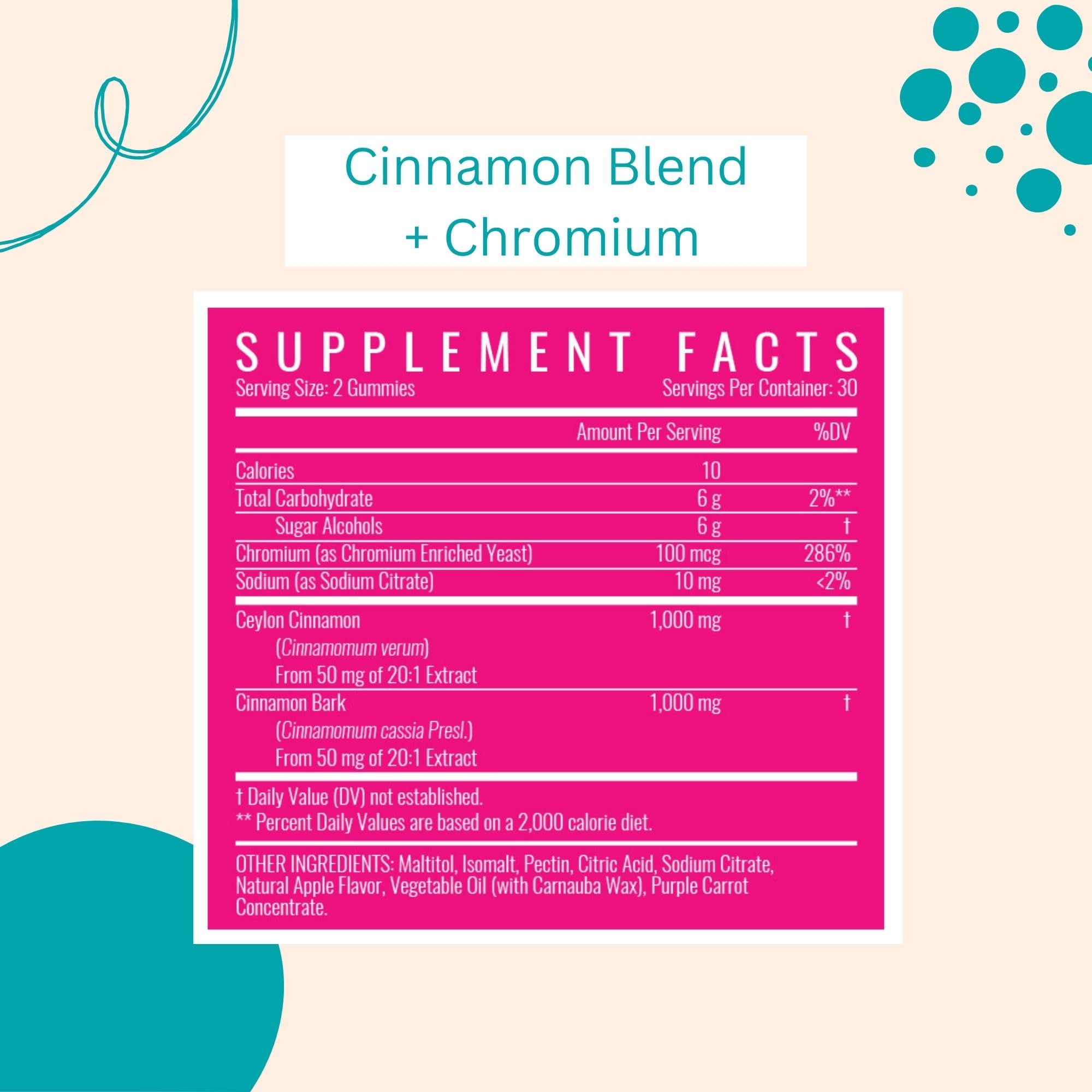 PCOS Herbal Gummies: Manage Cravings and Hormonal Balance; Cinnamon Complex PCOS Herbal Tea