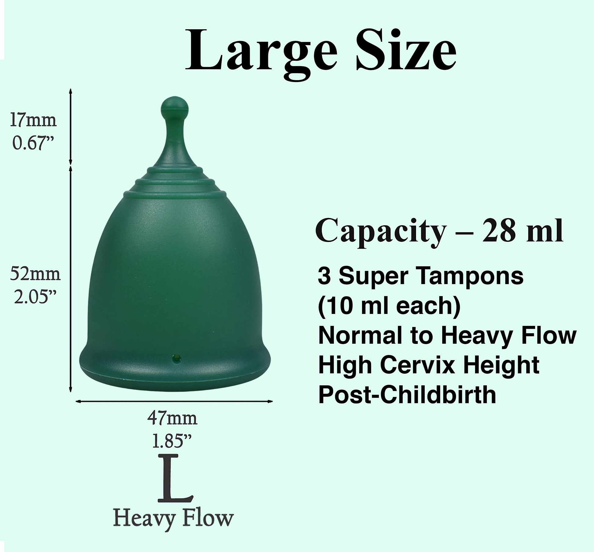 SHORDY Reusable Menstrual Cup (Small & Large) Set of 2 with Box, 100% Soft Silicone, Copa Menstruelle SHORDY