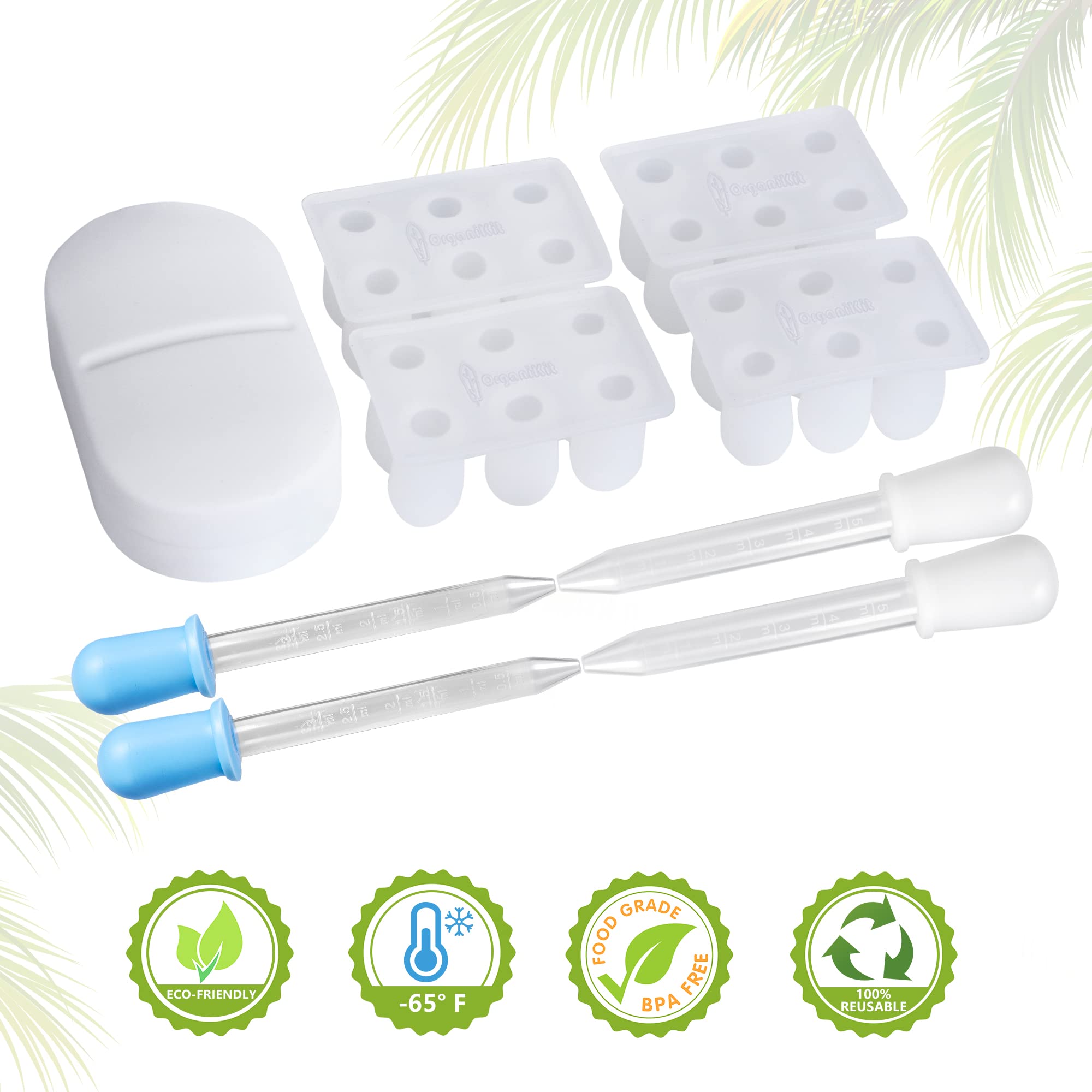 OrganiKit's Reusable Suppository Mold Kit - Eco-Friendly, 2ML, Silicone, Suppository Molds OrganiKit