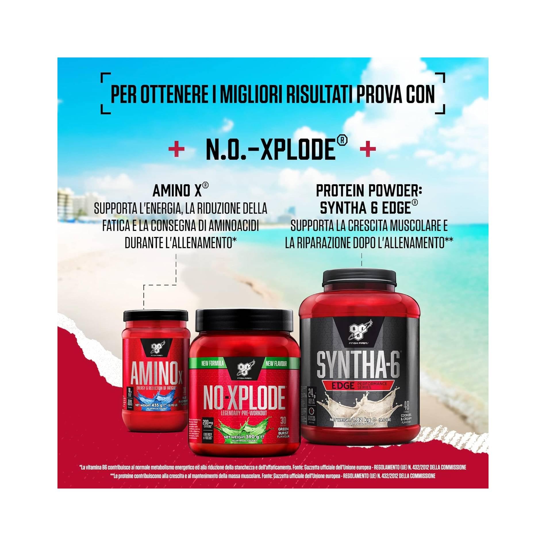 BSN Nutrition N.O.-Xplode Pre Workout Powder Food Supplement, Energy and Focus BSN