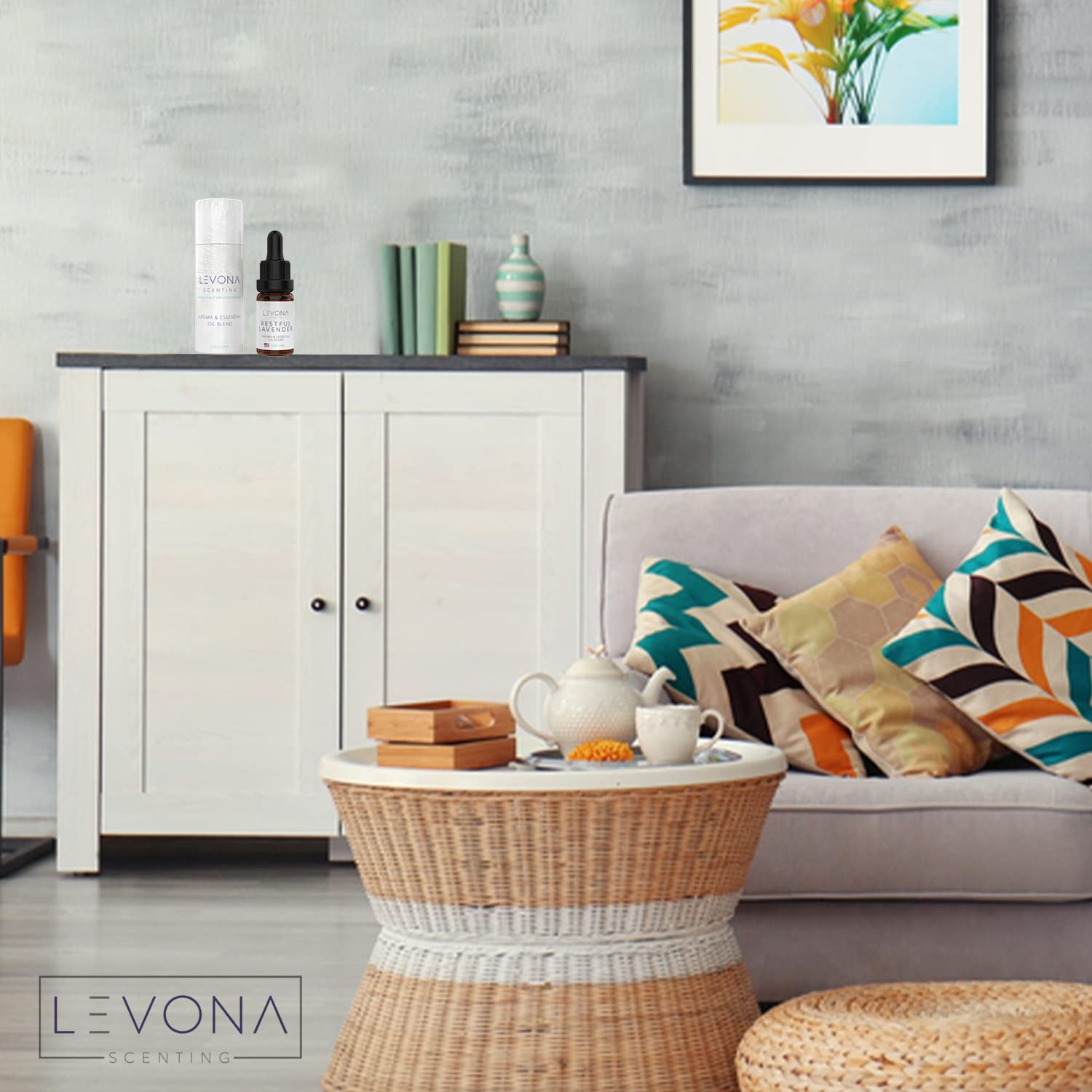 Levona Scents Pure Essential Oils for Diffusers for Home Luxury Scents - Restful Lavender Essential Oil