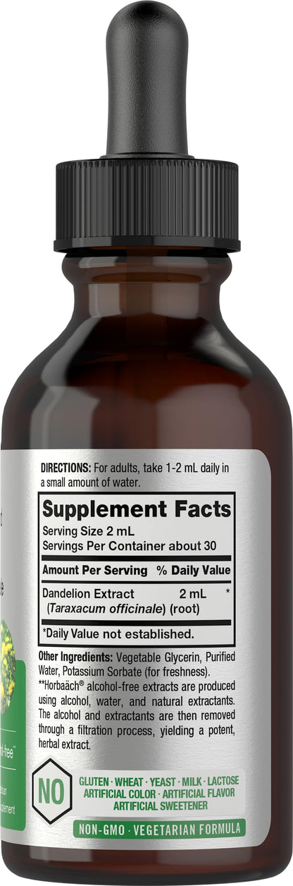Dandelion Root Extract | 2 fl oz | Super Concentrated | Alcohol Free Liquid Tincture