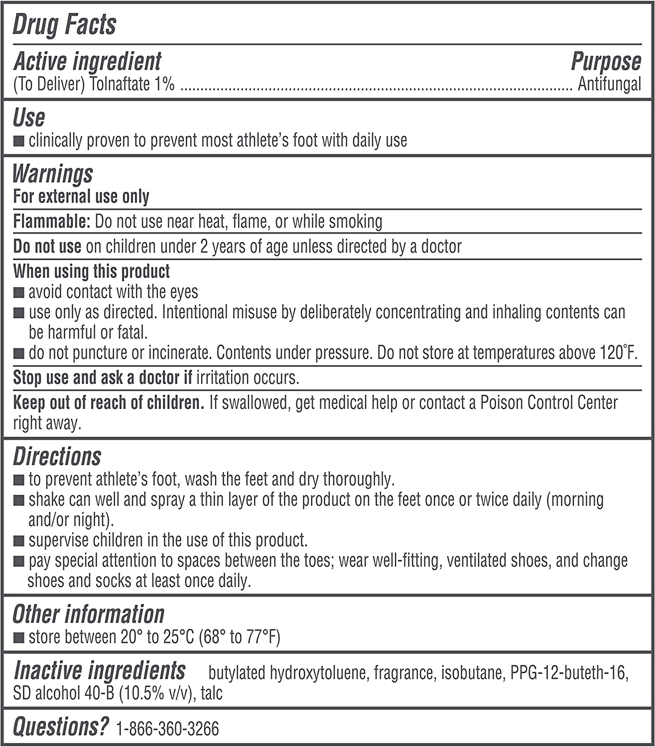 Lotrimin AF Athlete's Foot Daily Prevention Deodorant Powder Spray Lotrimin