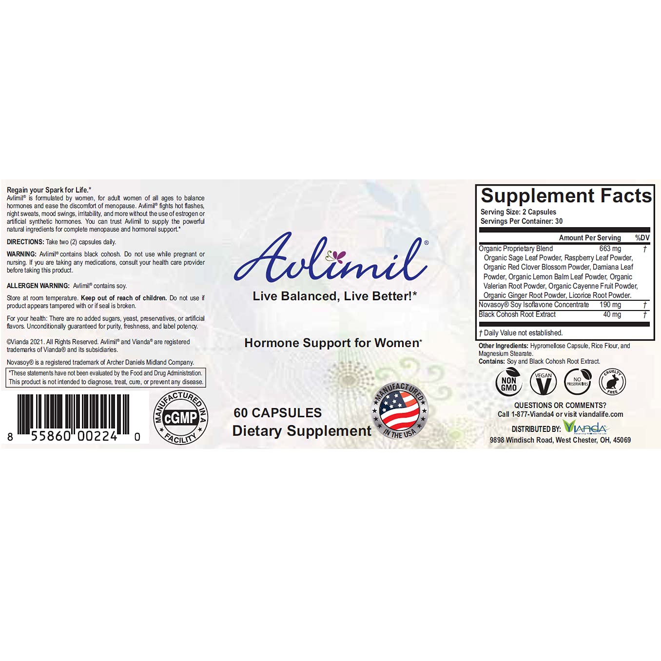 Avlimil Hormone Balance & Menopause | Relief from Mood Swings, Hot Flashes, Night Sweats & Irritability Avlimil