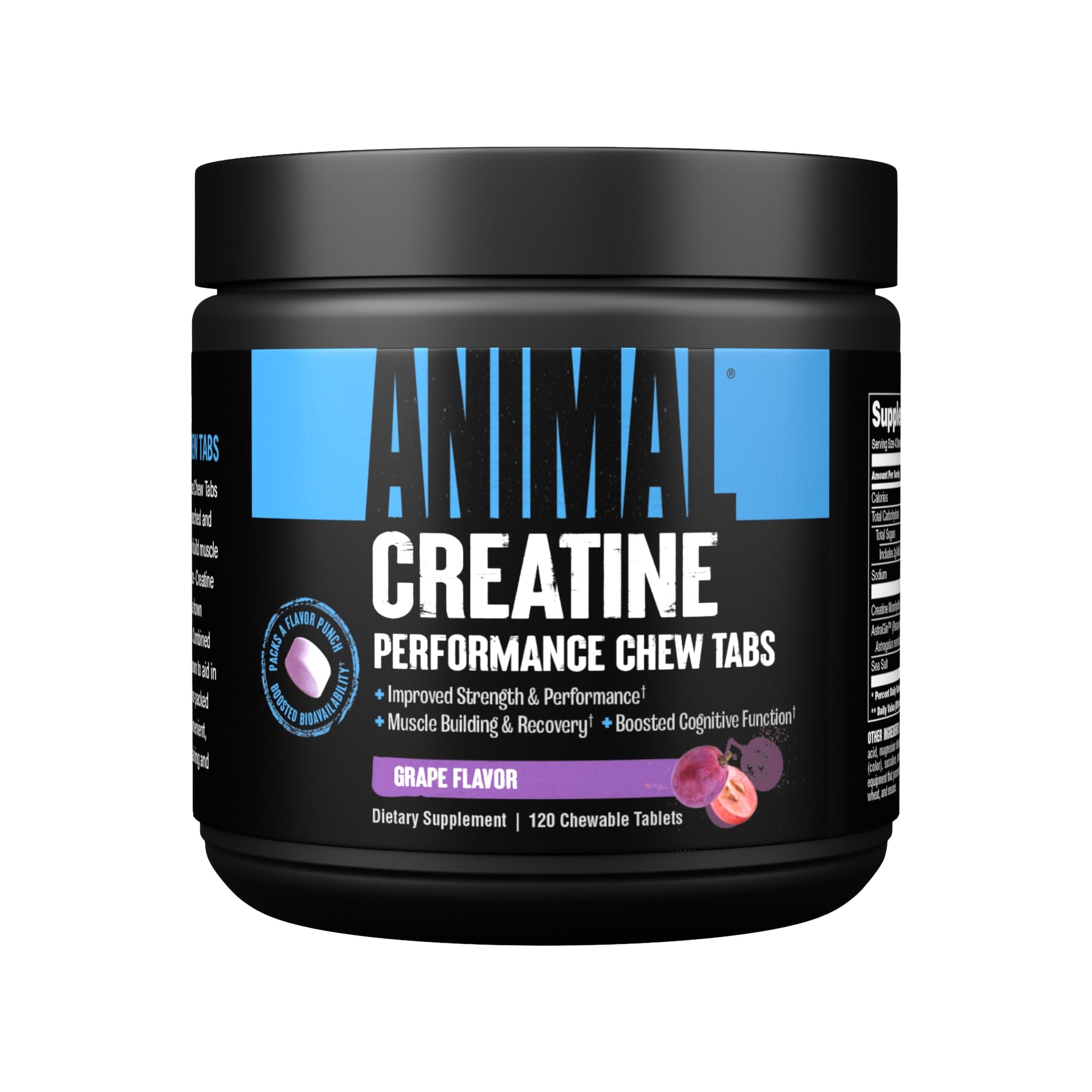 Animal Creatine Chews Tablets - Enhanced Creatine Monohydrate with AstraGin to Improve Animal