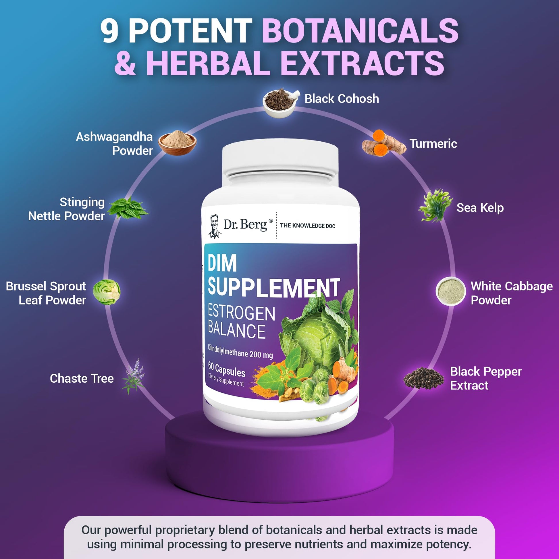 Dr. Berg DIM Supplement Estrogen Balance - Original Estrogen Supplement for Women with Diindolylmethane Dr. Berg Nutritionals