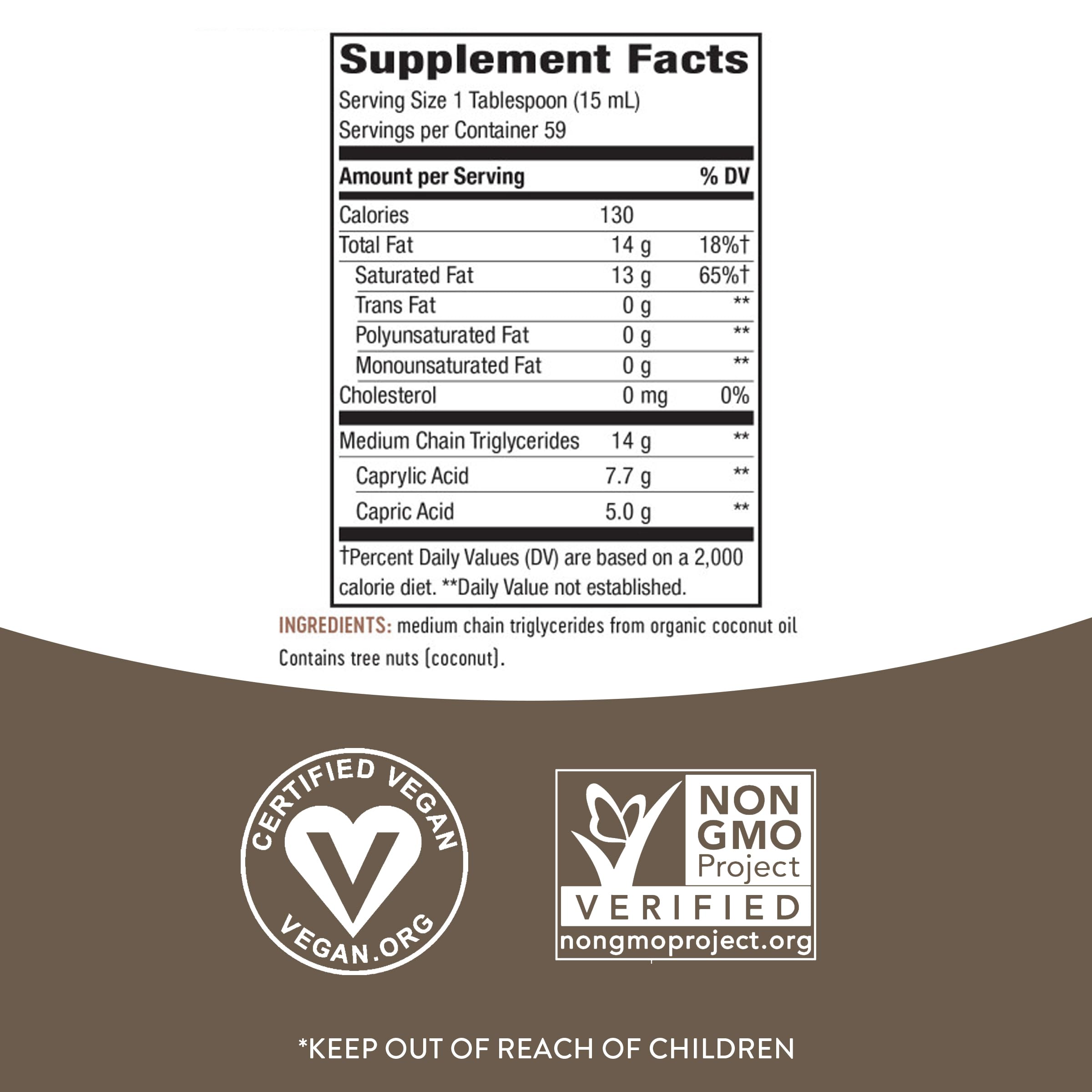 Nature's Way MCT Oil, Brain and Body Fuel from Coconuts*; Keto Paleo Certified Nature's Way