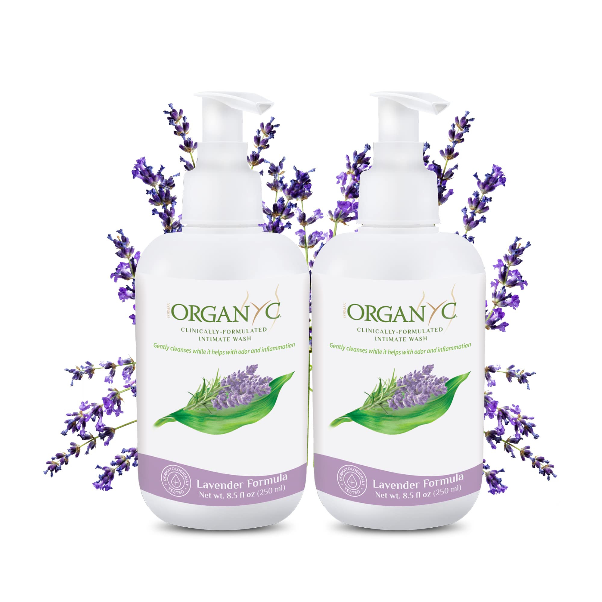 Organic Intimate Wash with Lavender Essential Oils & Flower Extracts, Gentle Cleansing Feminine