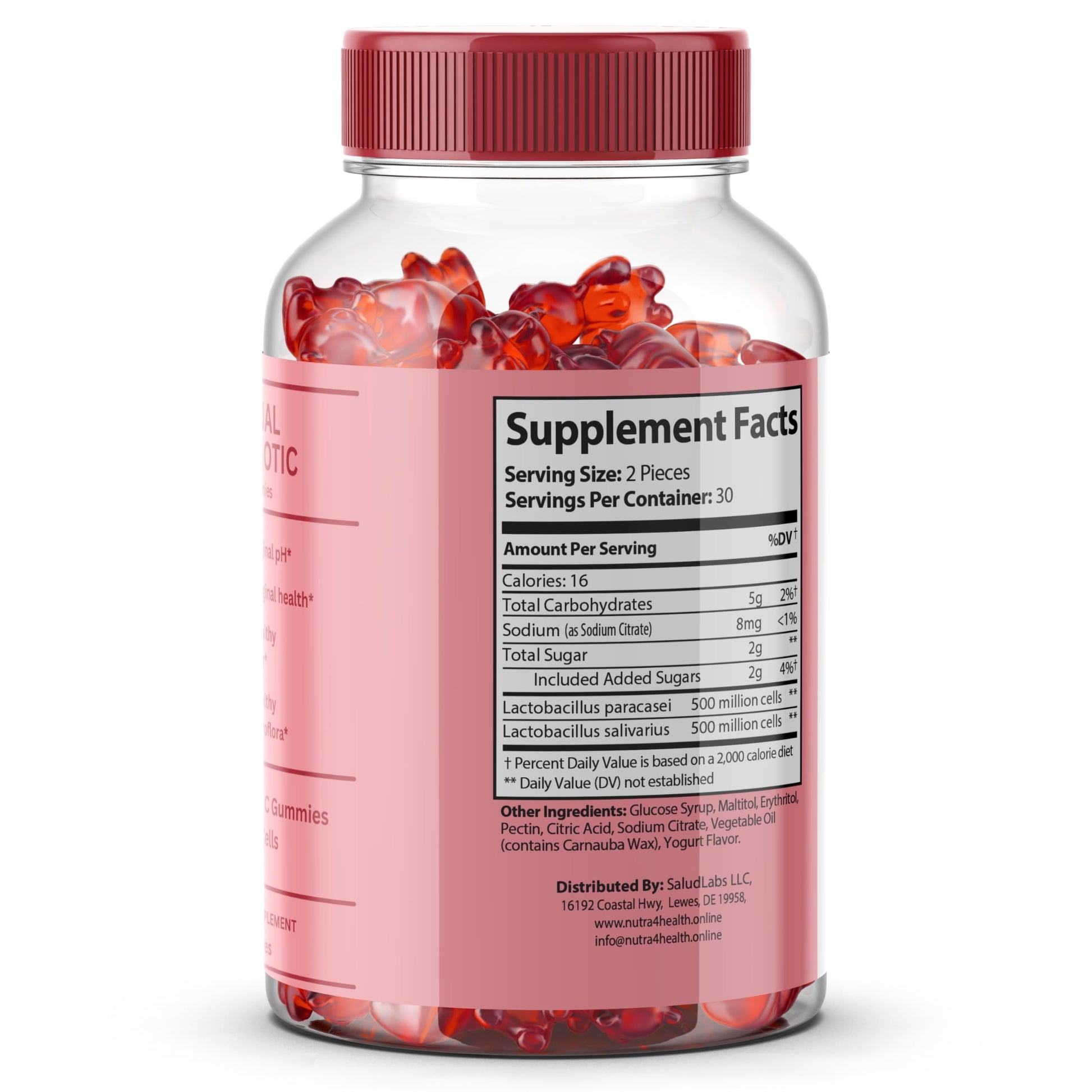 FEM Vaginal Probiotic Gummies for Women - Promotes pH Balance, Healthy Vaginal Odor & Urinary nutra4health