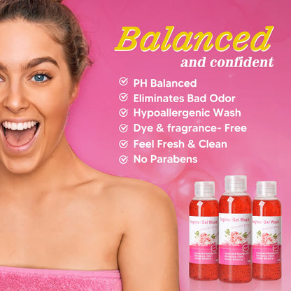 Feminine Wash & Yoni Oil & Yoni Soap Set for Women, Yoni Wash for Vaginal Ph Balance Remove Odor