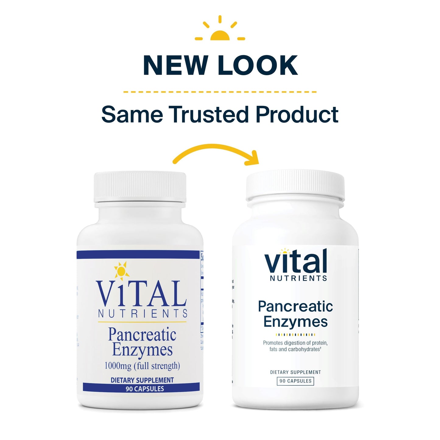Vital Nutrients Pancreatic Enzymes 1000mg (Full Strength) | Pancreatin Digestion Supple