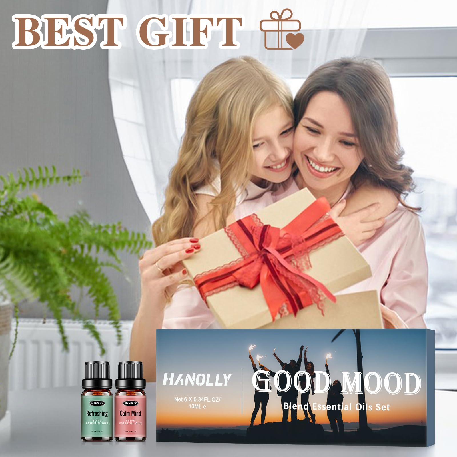 Essential Oils Blend Set, Fragrance Oil Aromatherapy Essential Oils Kit for Diffuser (6x10ML) Hanolly